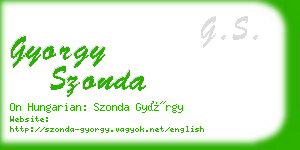 gyorgy szonda business card